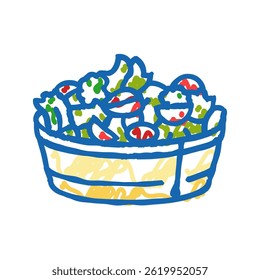 egg roll fast food doodle icon sketch vector. egg roll fast food sign. isolated symbol illustration