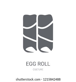 Egg Roll Icon. Trendy Egg Roll Logo Concept On White Background From Culture Collection. Suitable For Use On Web Apps, Mobile Apps And Print Media.