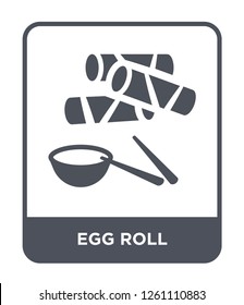egg roll icon vector on white background, egg roll trendy filled icons from Culture collection, egg roll simple element illustration