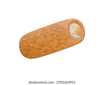 egg rolls icon 3d illustration render