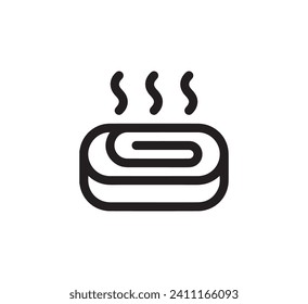 Egg Rolls icon vector. Linear style sign for mobile concept and web design. Egg Rolls symbol illustration. Pixel vector graphics - Vector.