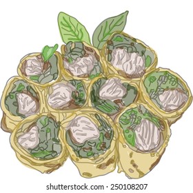 Egg rolls sushi