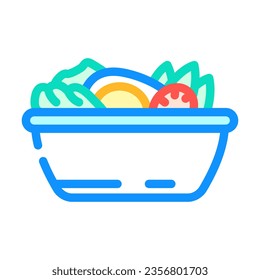 Ei-Salat-Farbsymbol Vektorgrafik. Eiersalatschild. einzelne Symbolillustration