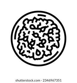 Eiersalat-Linie Symbol Vektorgrafik. Eiersalatschild. isoliertes Kontursymbol