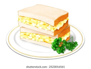 Egg sandwich 2 layers per person