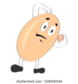 Egg scratching, and head and thinks