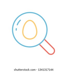 Egg Search Outline Vector Icon