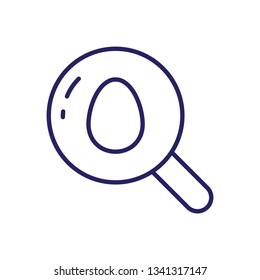 Egg Search Outline Vector Icon