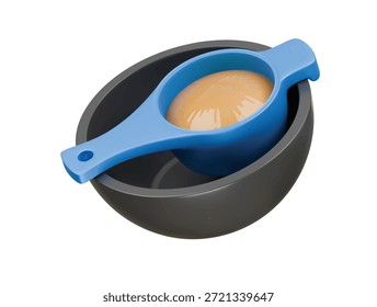Icono de separador de huevo Ilustración 3D Render