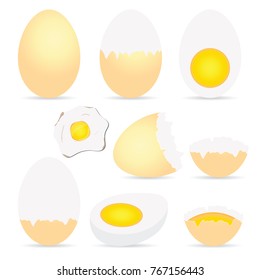 egg set colored art illustration