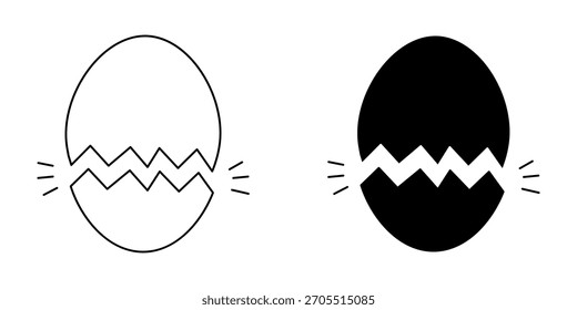 egg set icon on white background