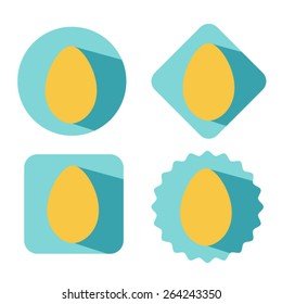 Egg, set of icons. Easter. Vector illustration EPS10