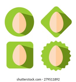 Egg, set of icons. Easter. Vector illustration EPS10