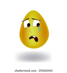 Egg shaped emoticon.
