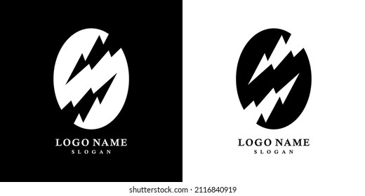 Egg shaped letter S logo