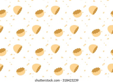 egg shell broke cracked illustration seamless pattern vector