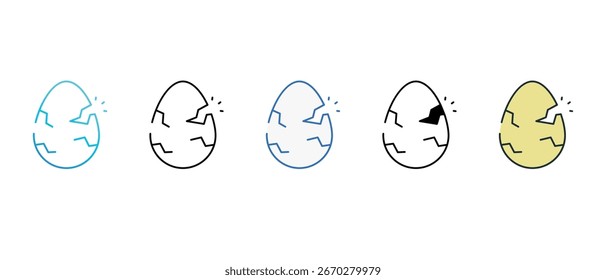 Egg Shell icon design with white background stock illustration