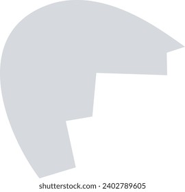 Egg Shell Silhouette Vector Illustration