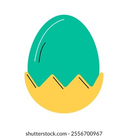 Egg Shell Vector Illustration. Good for Easter Elements.
