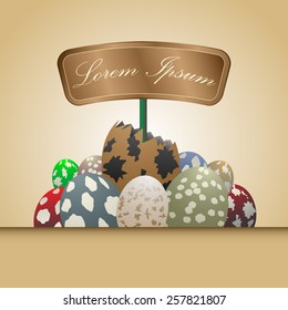 egg and sign