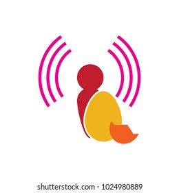 Egg Signal Logo Icon Design
