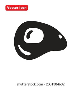 icono vector de silueta de huevo aislado negro