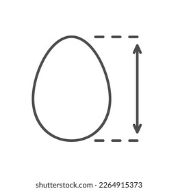 Egg size line outline icon