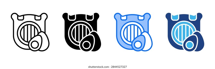 Egg Slicer icon set multiple style collection