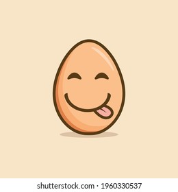 egg smile Vector illustration , Happy Egg Illustration. 