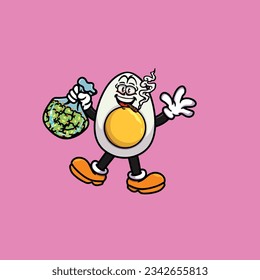 egg smoking blunt hold weed cannabis bud nug