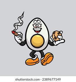 egg smoking joint and hold nug from weed cannabis bud flower marijuana