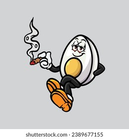 egg smoking joint and hold nug from weed cannabis bud flower marijuana