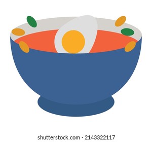 egg soup japanese food icon