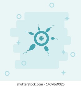 Egg and Sperm Icon. Simple icon, blue colored icon illustration. - Vector