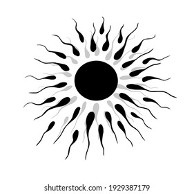 Huevo y esperma. Ilustración del vector