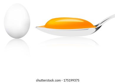 Egg spoon yolk