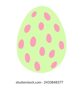 Egg with spots or oval geometric pattern, Easter holiday design element, vector