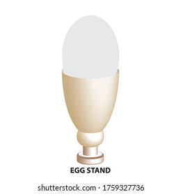 
egg stand 3D vintage vector label is the graphic arts,refers to pre-made images used to illustrate any medium. 