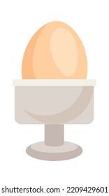Egg in a stand flat illustration