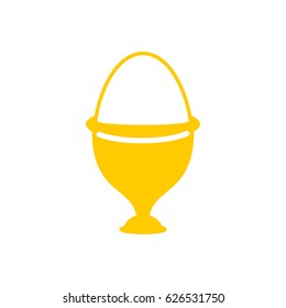 Egg in stand isolated. Egg cups on white background
