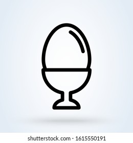 egg stand line Simple vector modern icon design illustration.