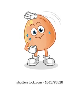  egg stretching character. cartoon mascot vector