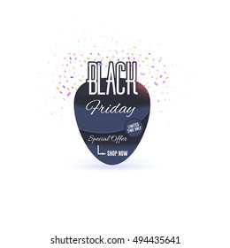 Egg Style Web Banner Black Friday Flat Style Tag, Label Ad