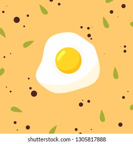 egg symbol on yellow wallpaper. free space for text.