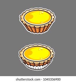 Egg tart cake sticker