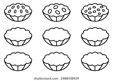 Egg Tart line art baked artwork