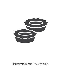 Egg tart vector icon. filled flat sign for mobile concept and web design. Chinese egg tarts - Shutterstock ID 2254916871