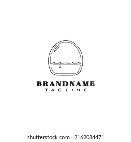 egg timer cartoon logo template icon design black modern isolated vector illustration