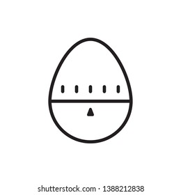 Egg Timer Icon Vector Outlinw Style Design