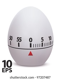 Egg Timer Isolated On White. Vector Illustration